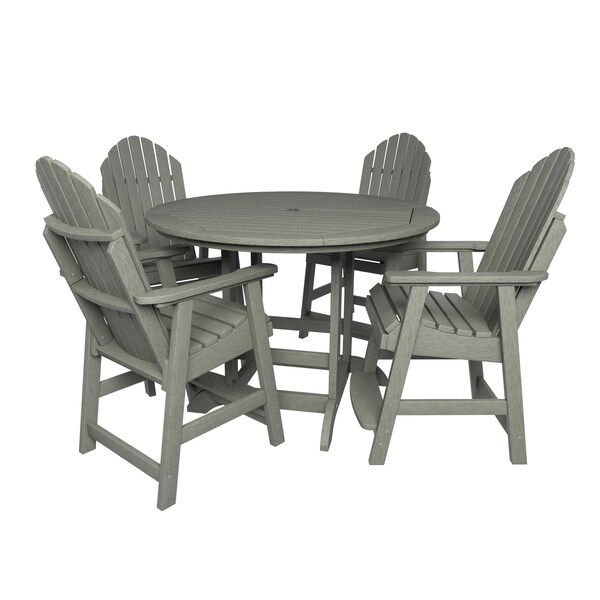 Highwood Usa Hamilton 5pc Round Counter Height Outdoor Patio Furniture Dining Set AD-CNA48-EUC - main